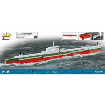 Plastikmodellbausatz Cobi Polnisches U-Boot ORP Sęp Maßstab 1:300 (COBI-4856)