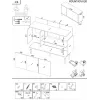 Cama 3D MOUNTAIN Kommode 154x40x72 schwarz + goldfarben