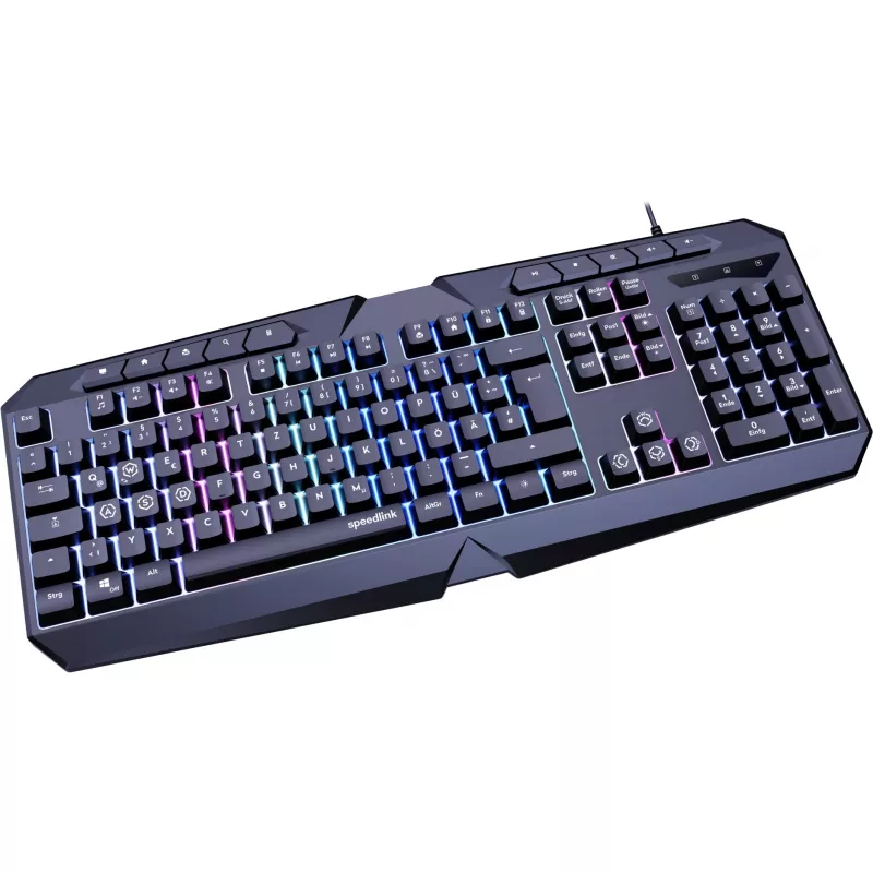 Tastatur SPEEDLINK LUDICIUM Gaming USB QWERTZ German Schwarz