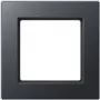Wandsteckdosen-Abdeckplatte JUNG AC 581 BF ANM Schwarz, Thermoplast, 87×87 mm