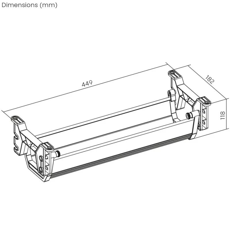 Maclean Kabel-/Steckdosenleisten-Organizer unter dem Schreibtisch, max. Belastung 5 kg, weiß, MC-106 W