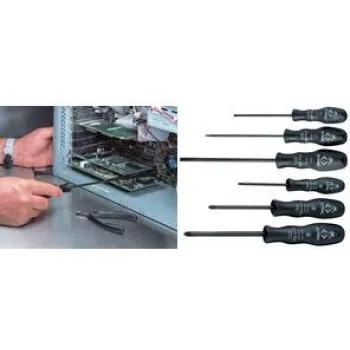 ESD-Werkzeug C.K Tools T4741S-ESD — antistatischer Präzisionsschraubendreher, schwarz/gelb