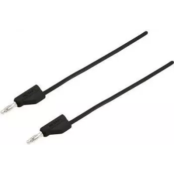 VOLTCRAFT Prüfleitung [Stecker 4 mm - Stecker 4 mm] 2 m Schwarz MSB-300 (MSB-300-2-SW)