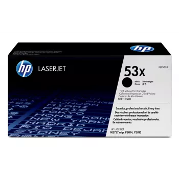 HP 53X High Yield Schwarz Original LaserJet Tonerkartusche, 7000 Seiten, Schwarz, 1 Stück