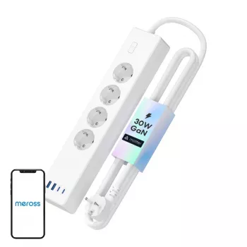 Steckdosenleiste Meross MSP844 — 4 AC-Steckdosen, 2 USB‑A, 2 USB‑C