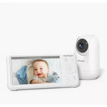 Babyphone Momcozy BM007-WH12BA-A Weiß 11,5 Std. Akkulaufzeit 5000 mAh