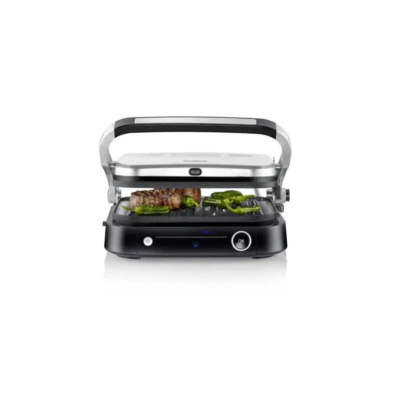 Kontaktgrill SEVINI Pro, KG 2395 (Silber/schwarz, 1.800 Watt)