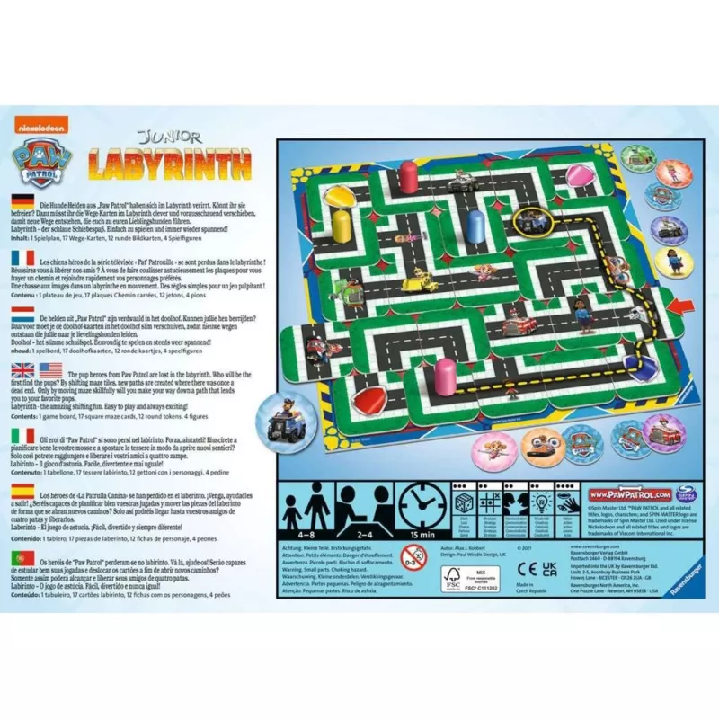 Brettspiel Ravensburger Paw Patrol Junior Labyrinth