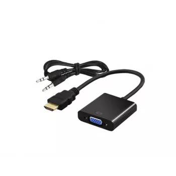 Videoadapter SAVIO CL-23/B VGA (Stecker) auf HDMI Typ A (Buchse) 0,5 m, schwarz