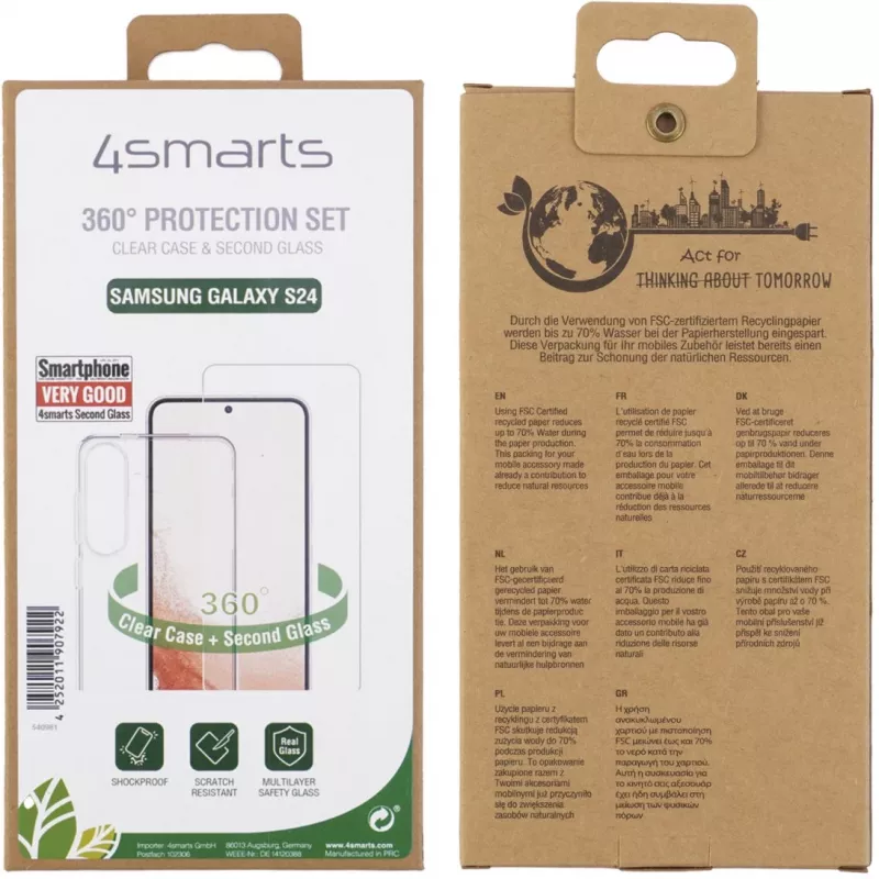 Cover 4smarts Galaxy S24 Transparent 15.8 cm (6.2 inch)