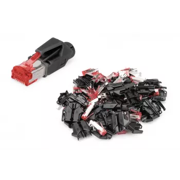 Digitus Hirose Modular Plug CAT 6 TM 21 10 Stück RJ-45 Stecker Schwarz Rot