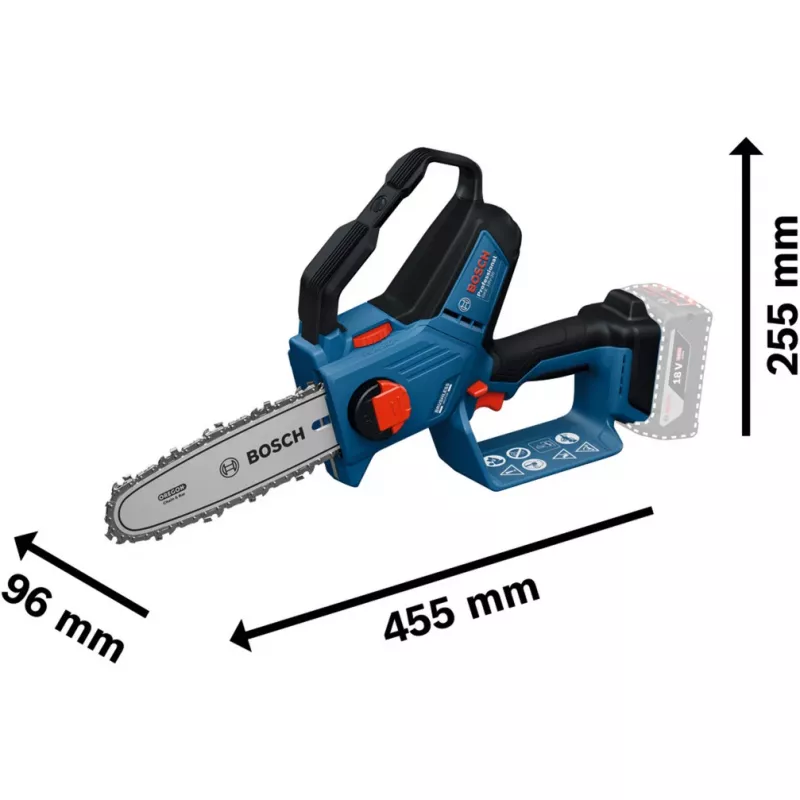 Akku-Astsäge GKE 18V-20 Professional solo, 18 Volt, Kettensäge Blau, ohne Akku und Ladegerät