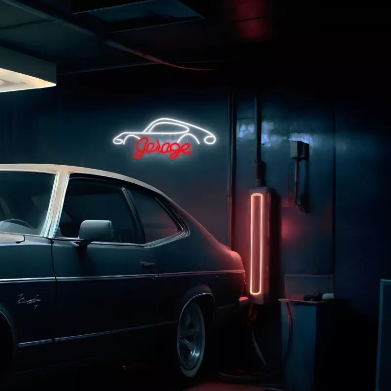 Dekorative Neonleuchte MANTA SNL95WH weiß-rot — zweifarbige Beleuchtung im Neon-Stil