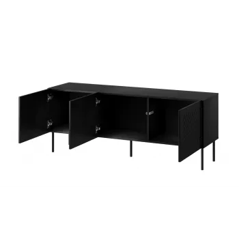 RTV-Schrank SIENA 150.5x40x60 schwarz matt
