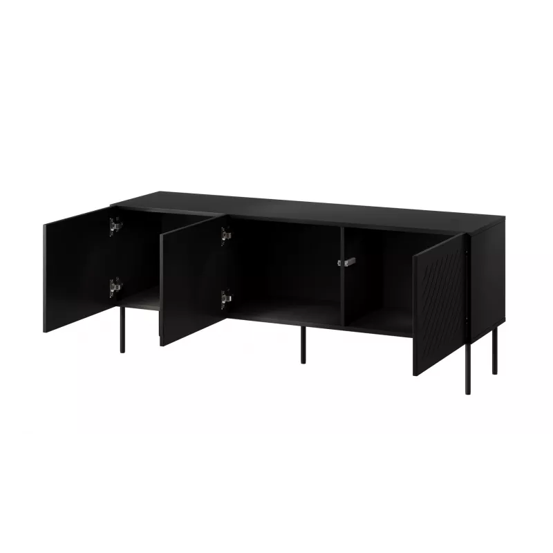 RTV-Schrank SIENA 150.5x40x60 schwarz matt