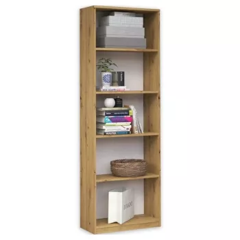 Bücherregal Top R40 ARTISAN, Eiche, 5 Regale, 400×300×1820 mm, Spanplattenrahmen