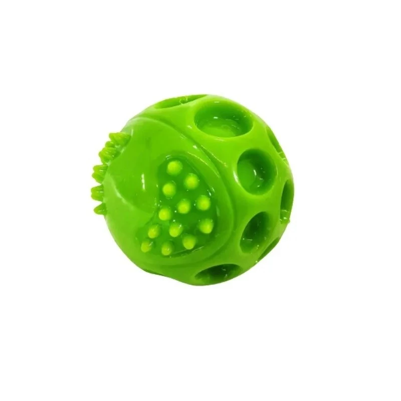 Hundespielzeug Hilton Squeak Ball 6,3 cm – Quietschball aus Gummi, 1 Stück, blau, für alle Rassen