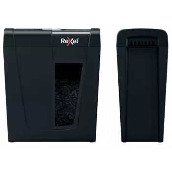 Aktenvernichter REXEL Secure X8 — Kreuzschnitt P-4, 4x40 mm, Kapazität 8 Blatt, 14 l Auffangbehälter, schwarz