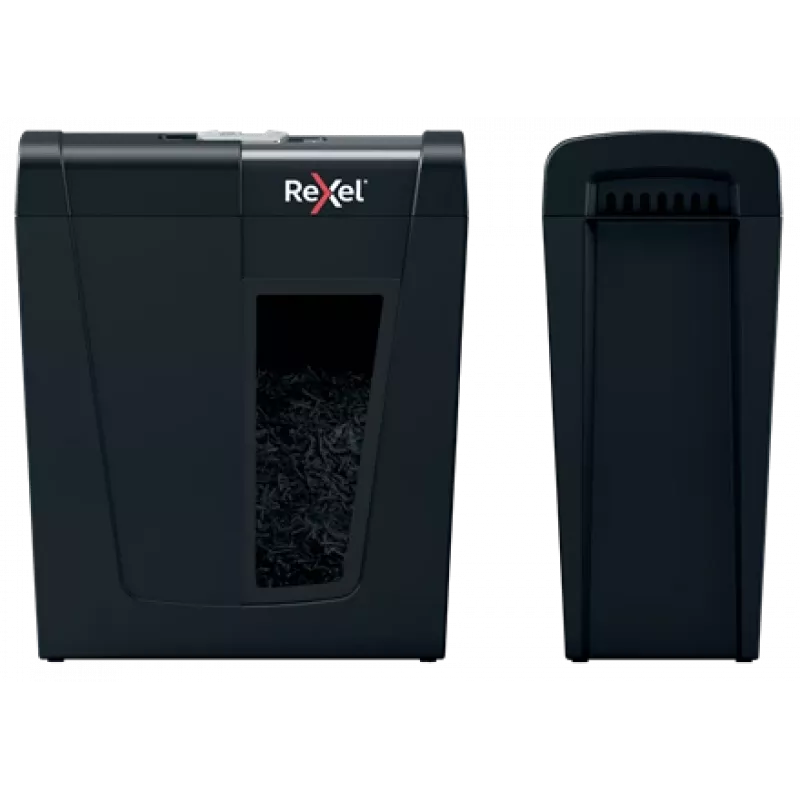 Aktenvernichter REXEL Secure X8 — Kreuzschnitt P-4, 4x40 mm, Kapazität 8 Blatt, 14 l Auffangbehälter, schwarz