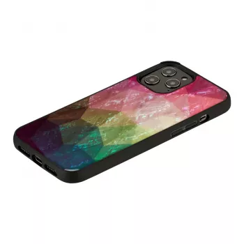 iKins Schutzhülle für Apple iPhone 12 Pro Max — Wasserblumen-Design, schwarz