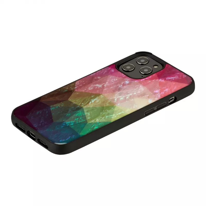 iKins Schutzhülle für Apple iPhone 12 Pro Max — Wasserblumen-Design, schwarz