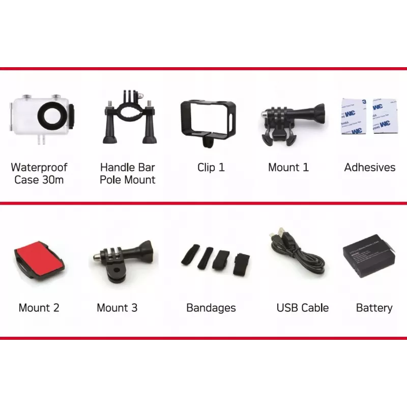AgfaPhoto Action Cam Action Sportkamera 16 MP 2K Ultra HD CMOS Wi-Fi 58 g (AC7000BK)