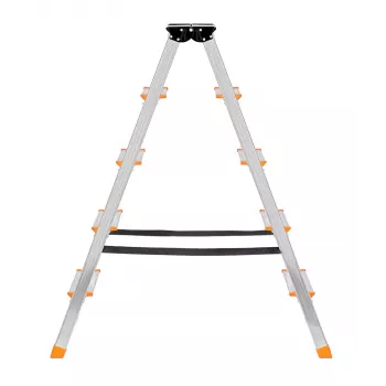 Klappleiter Krause 120410, Aluminium, 6 Stufen, Breite 480 mm, maximale Höhe 105 cm