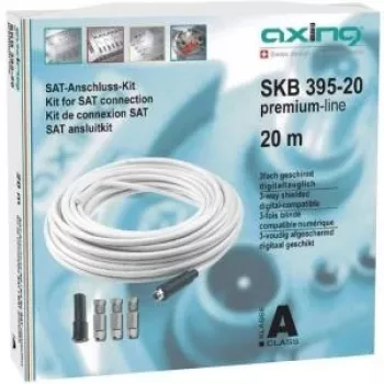 Koaxialkabel Axing SKB 395-20 20m Weiß
