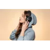 Headset Vention NBBB0 SoundMate S11 — kabellose Bluetooth 5.3 Ohrbügel-Kopfhörer, Ladecase 400 mAh, bis zu 20 h, schwarz
