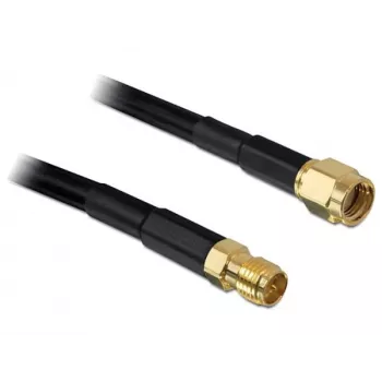 Koaxialkabel DeLOCK 2m RP-SMA CFD200 Schwarz
