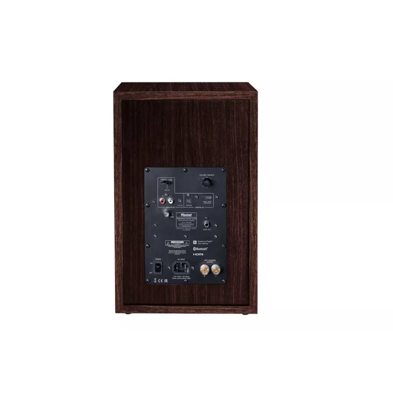 Standlautsprecher Magnat TRANSPULS 800A 2-Wege kabelgebunden & kabellos 2×60 W, Bluetooth 5.0, HDMI, Schwarz/Braun