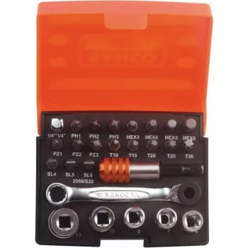Bit-Set Bahco 2058/S26 18-tlg. Hex Phillips Torx Stahl