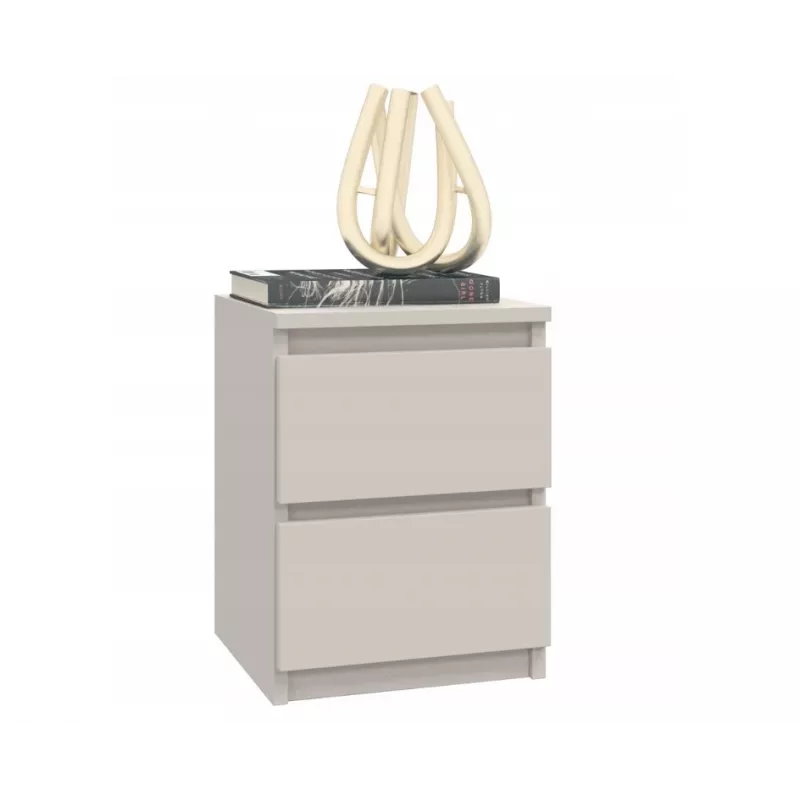 Nachttisch top e shop MALWA M2 KASZMIR — 2 Schubladen, Spanplatte, Kaschmir, 300×300×400 mm
