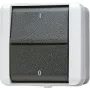 JUNG 802 W - Wippschalter - 2-polig - Kabelgebunden - Schwarz - Weiß - Thermoplast - IP44