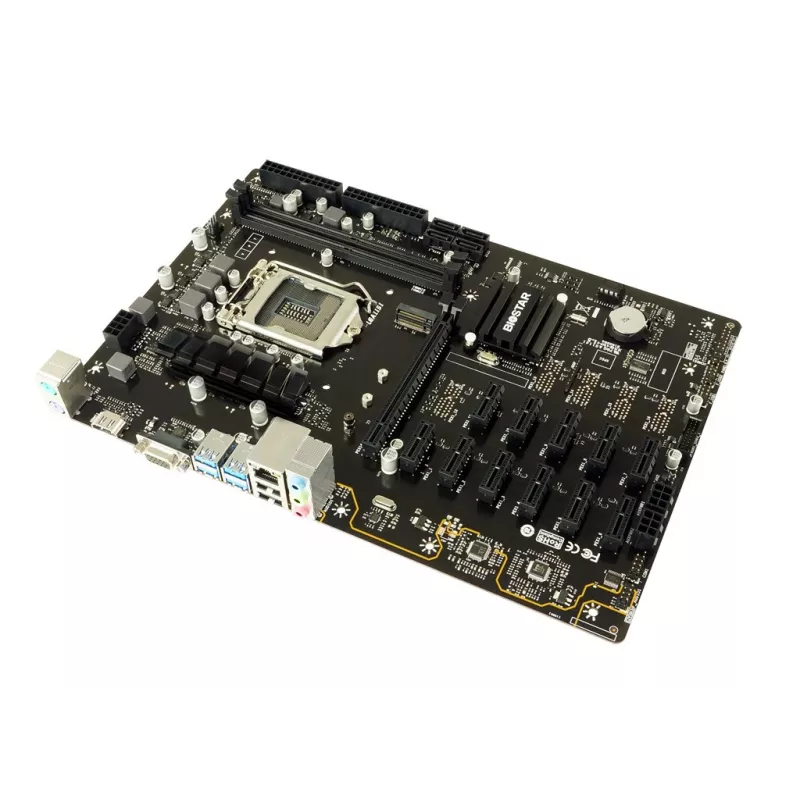Motherboard BIOSTAR TB360-BTC PRO 2.0 ATX Intel B360, LGA 1151, 2x DIMM DDR4 bis zu 32GB, 11x PCIe x1 + 1x PCIe x16, M.2, SATA III, USB-A