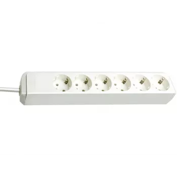 brennenstuhl Steckdosenleiste Eco-Line, 6-fach, Weiß (1159420015)