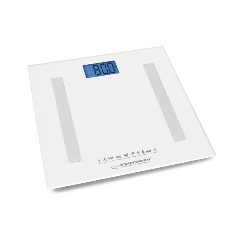 Esperanza EBS016W Personenwaage Quadratisch Weiß Elektronische Personenwaage