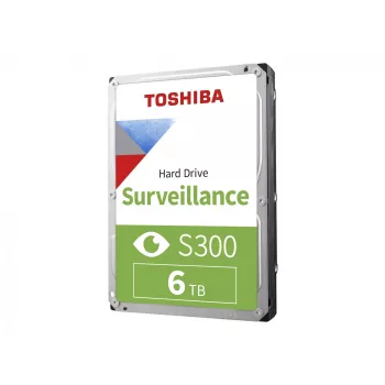 Toshiba S300 Surveillance 3.5 interne Festplatte SATA 6GB/s – 6 TB, 5400 U/min
