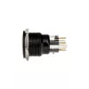 DimasTech vandalismusgeschützter Drucktaster 22 mm Schwarzline Dot RGB PD223