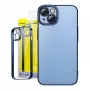 Schutzhülle und Panzerglas-Set Baseus für iPhone 14 Plus – Glitter transparent blau