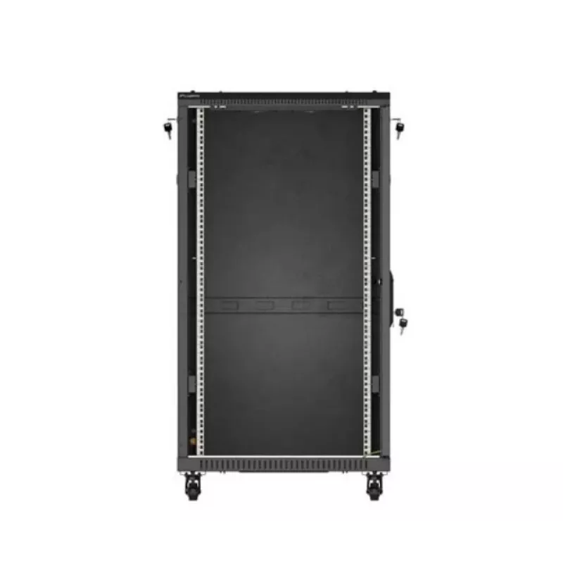 Rack-Schrank LANBERG FF01-6222-12B 22U 600x1200 mm schwarz mit Glasfront- und -rücktüren