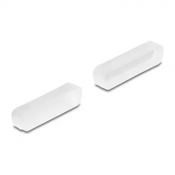 DeLOCK Staubschutzkappe für D-Sub 25 Stecker, 2 Stück, transparent