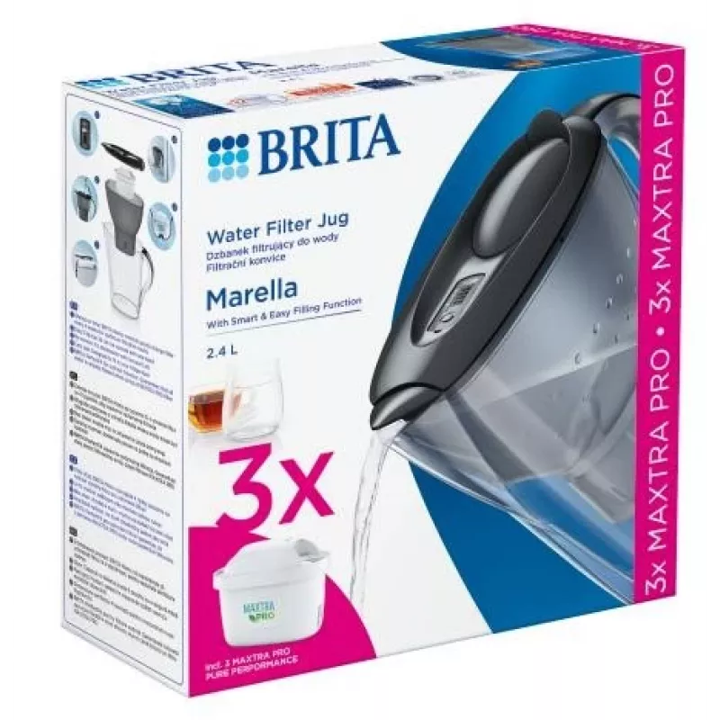 Brita Marella + 3 MAXTRA PRO Pure Performance 2,4 l Blau
