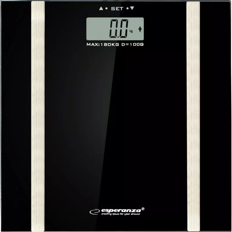 Personenwaage Esperanza EBS018K – elektronisch, 180 kg, schwarz