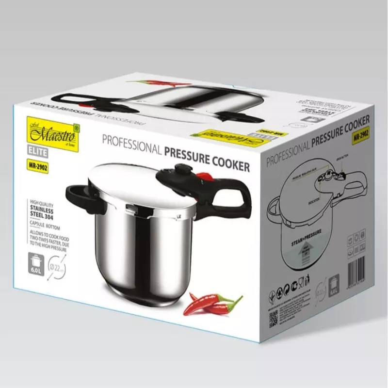 Dampfkochtopf Maestro MR-2902, 6 L, silber