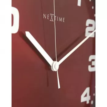 NeXtime Uhr 3053ro Dash Red, Ø35 cm, Wand, Rot/Silber