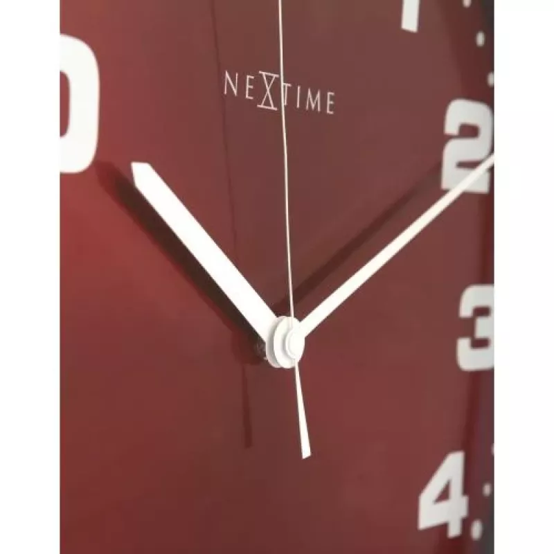 NeXtime Uhr 3053ro Dash Red, Ø35 cm, Wand, Rot/Silber