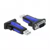 Seriell-Kabel DeLOCK 66280 USB Typ-A DB-9 0,8 m Schwarz