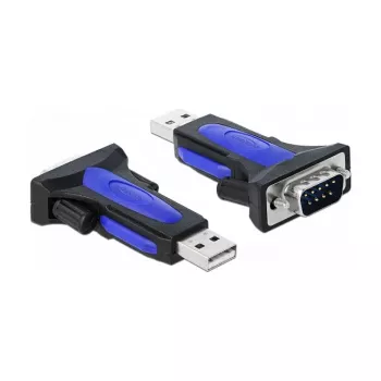 Seriell-Kabel DeLOCK 66280 USB Typ-A DB-9 0,8 m Schwarz