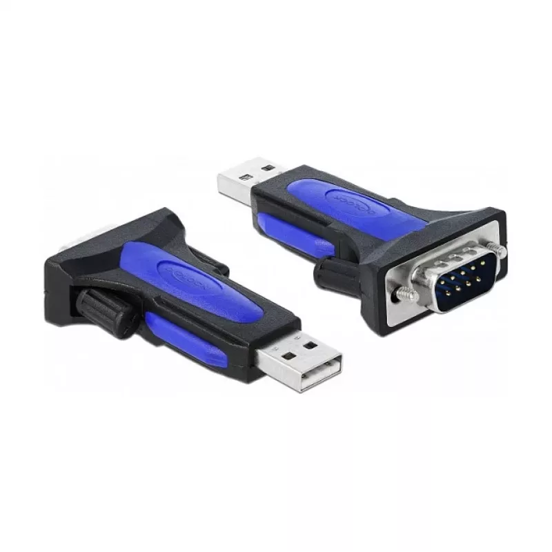 Seriell-Kabel DeLOCK 66280 USB Typ-A DB-9 0,8 m Schwarz